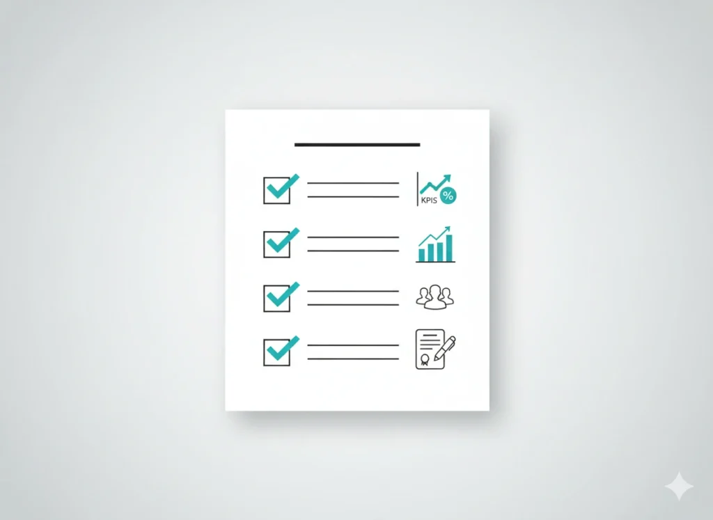 checklist para comparar presupuestos SEO con foco en entregables, KPI y recursos