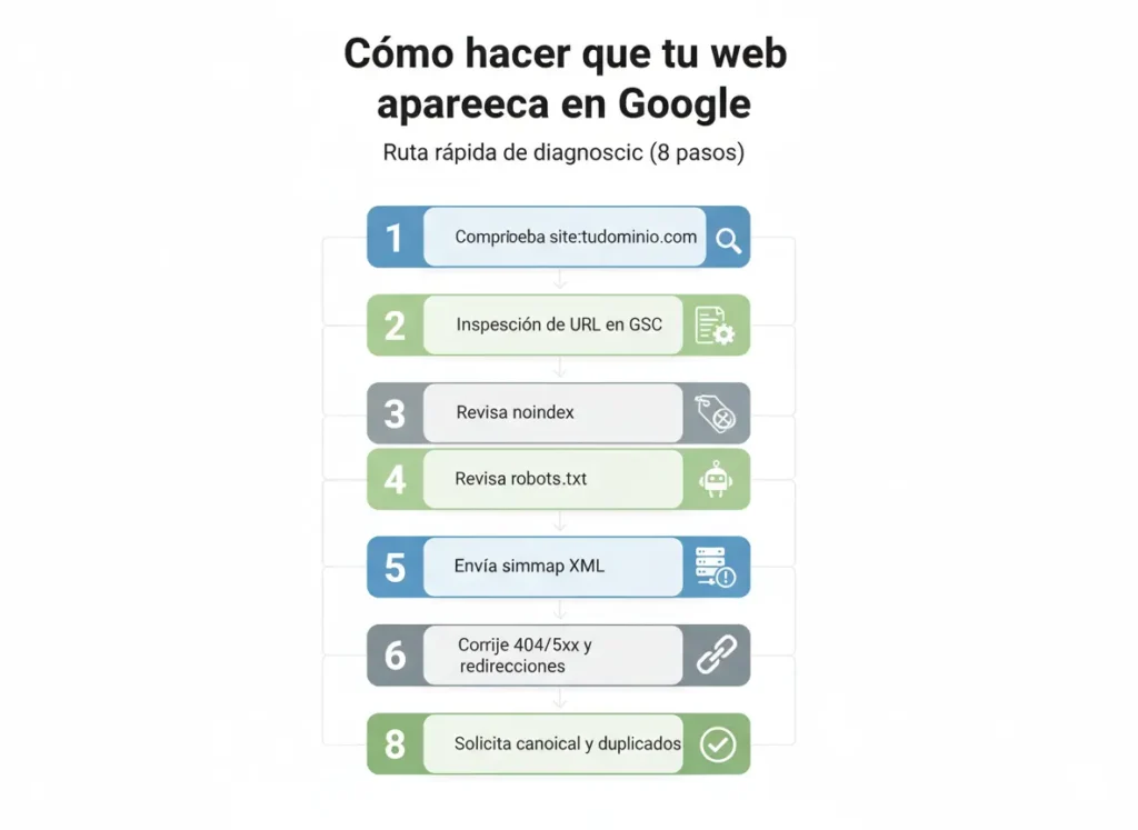 Guía paso a paso para que Google rastree e indexe una web con Search Console, robots.txt y sitemap