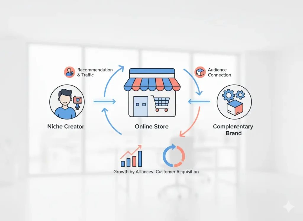 Cómo conseguir clientes para mi tienda online: 7 palancas más allá de los descuentos 8 Colaboraciones para captar clientes ecommerce con marketing de partners e influencers de nicho