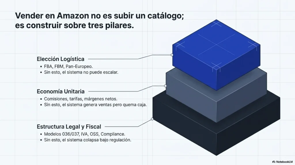Tres pilares para vender en Amazon España: logística, economía unitaria y estructura legal y fiscal
