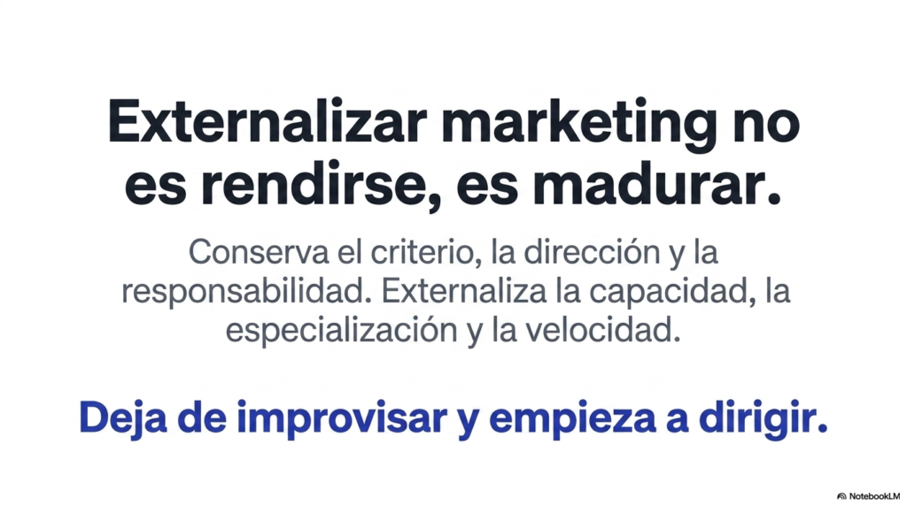 Externalizar marketing no es rendirse, es madurar